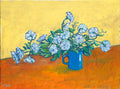 Blue Mug with Flowers